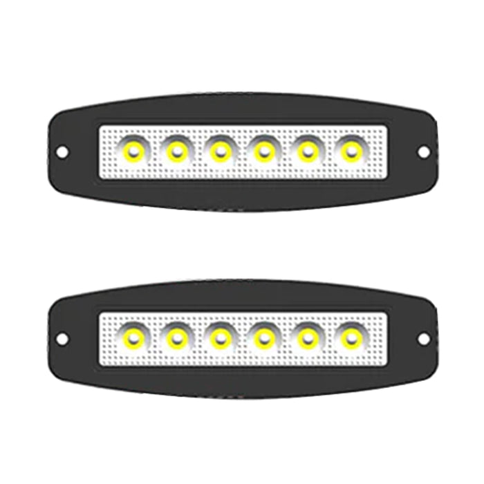 Sunpie Replacement 7.24 inch Rectangle Side LED Work Lights for Jeep Wrangler Front and Rear Bumper (2PCS)