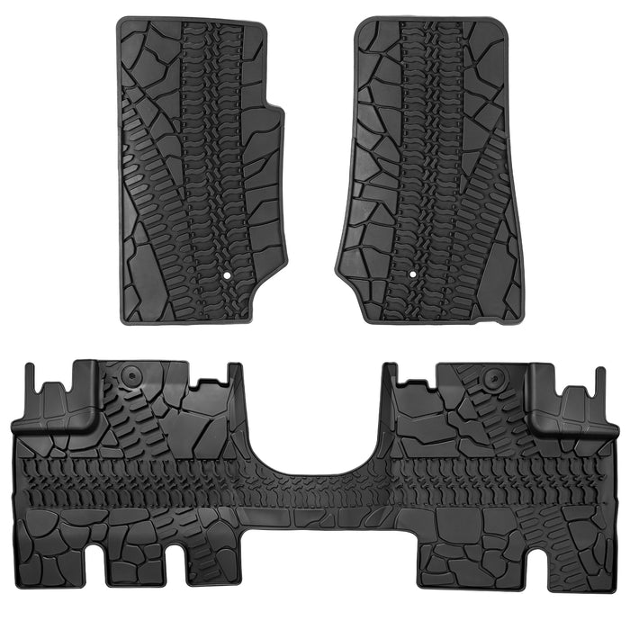 07-13 Jeep Wrangler JKU 4-Door Front & Rear Floor Mats