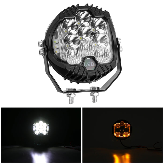 5" Round LED Offroad Lights Spot Beam for Pickup Trucks SUV UTV ATV 4x4