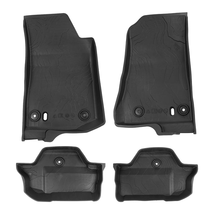 18-24 Jeep Wrangler JL 2-Door All-Weather Front & Rear TPE Floor Mats