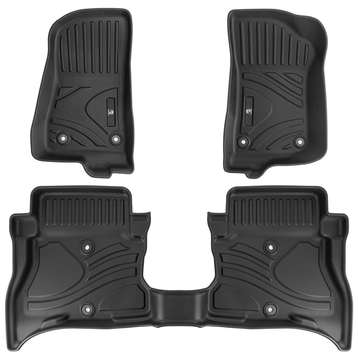 Jeep Front & Rear Floor Mats for 2021-2025 Jeep Wrangler 4xe 4-Door