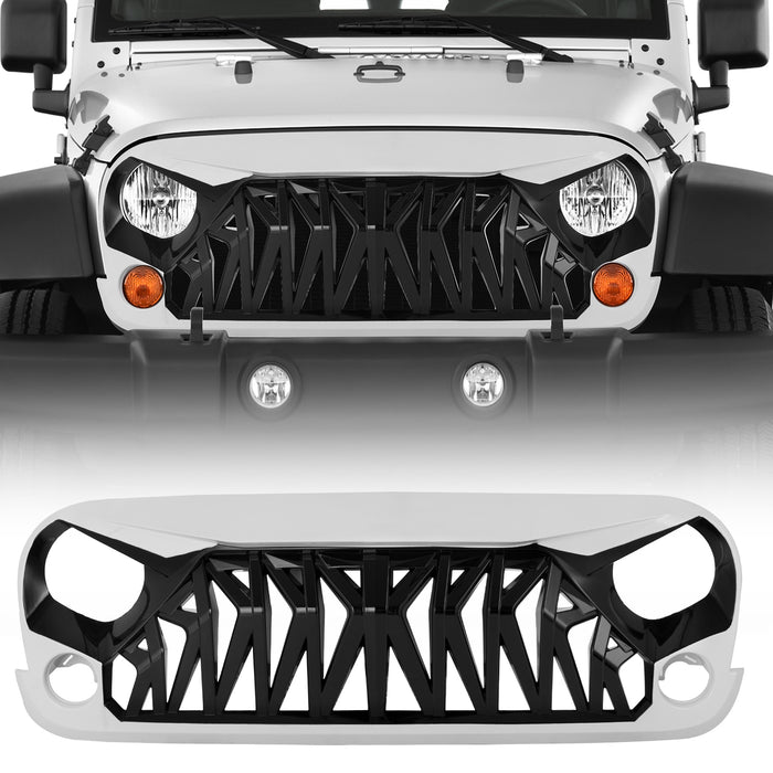 Jeep Wrangler JK/JKU Grilles Black/Red/White ABS Mustang