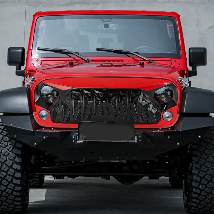 Jeep Wrangler JK/JKU Grilles Black/Red/White ABS Mustang