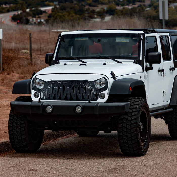 Jeep Wrangler JK/JKU Grilles Black/Red/White ABS Mustang