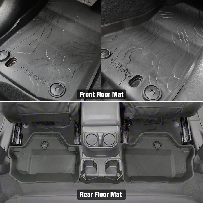 18-24 Jeep Wrangler JL 2-Door All-Weather Front & Rear TPE Floor Mats