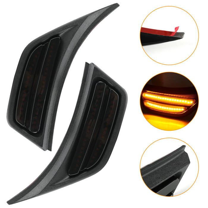 Sunpie LED Fender Side Marker Lights DRL Dynamic Turn Signal Compatible with 2018-2024 Jeep Wrangler JL JLU Jeep Gladiator JT