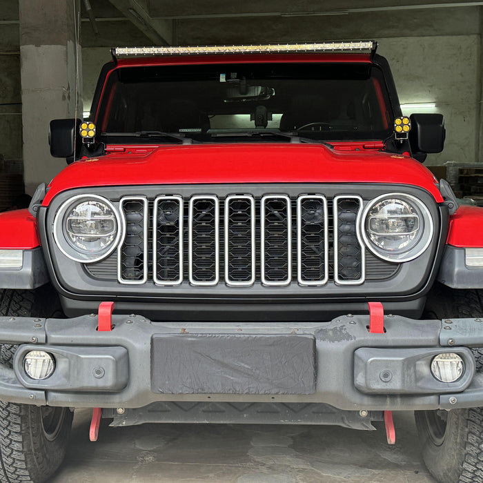 All-New Black and Silver Jeep Wrangler JL & Jeep Gladiator Grille