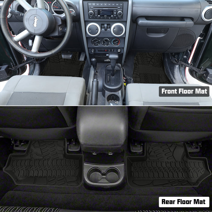 14-18 Jeep Wrangler JK 2-Door Jeep Front & Rear Floor Mats