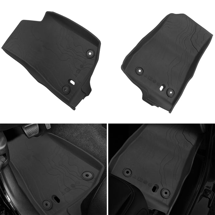 '18-'24 Jeep Wrangler JLU 4-Door Front & Rear TPE Floor Mats