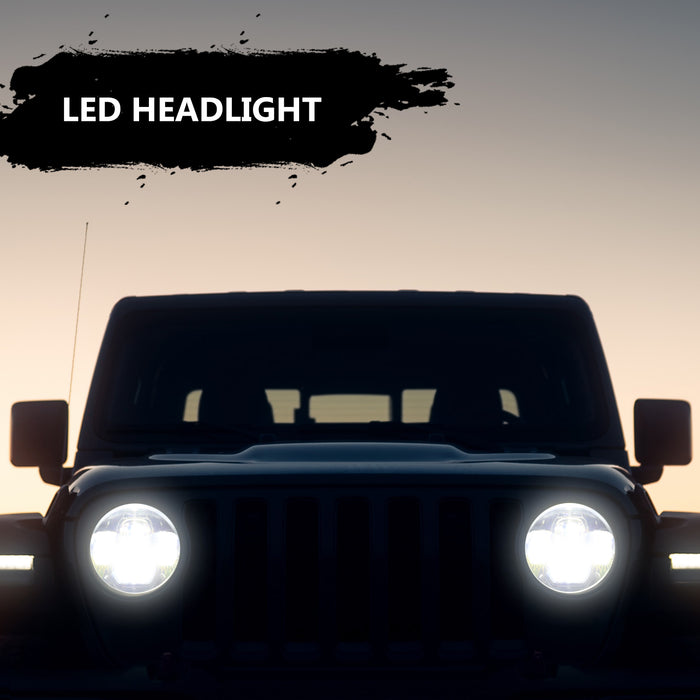 9 inch Black Daymaker High/Low Beam LED Leadlights for Jeep Wrangler and Jeep Gladiator