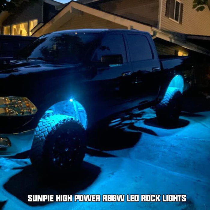 Sunpie Fifteen-Sided Series RGBW 33 LEDs LED Rock Lights (4/8/12/16 Pods)