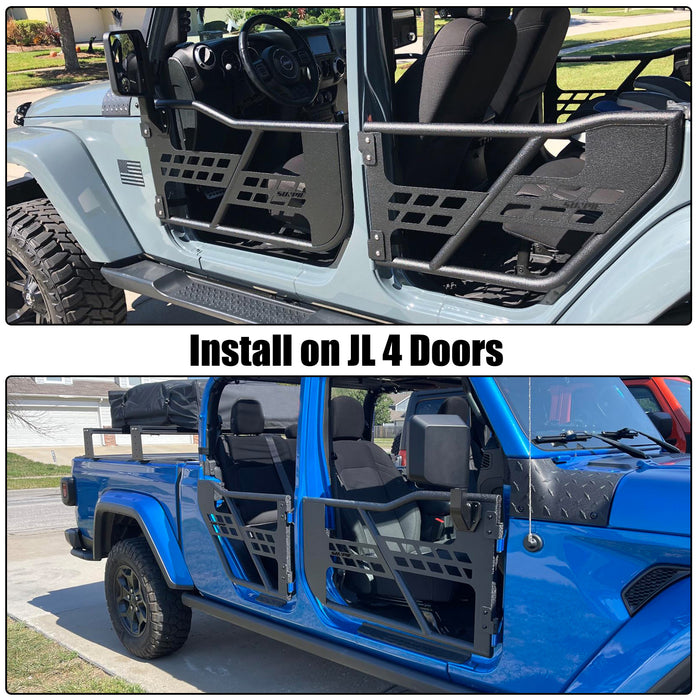 Jeep Gladiator and 2018+ Jeep Wrangler JLU 4-Door Tube Doors (4PCS)