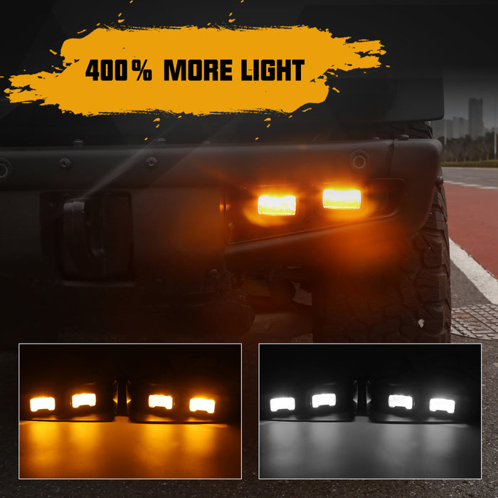 Ford Bronco Raptor LED Fog Lights with DRLs, Turn Signals, and Remote