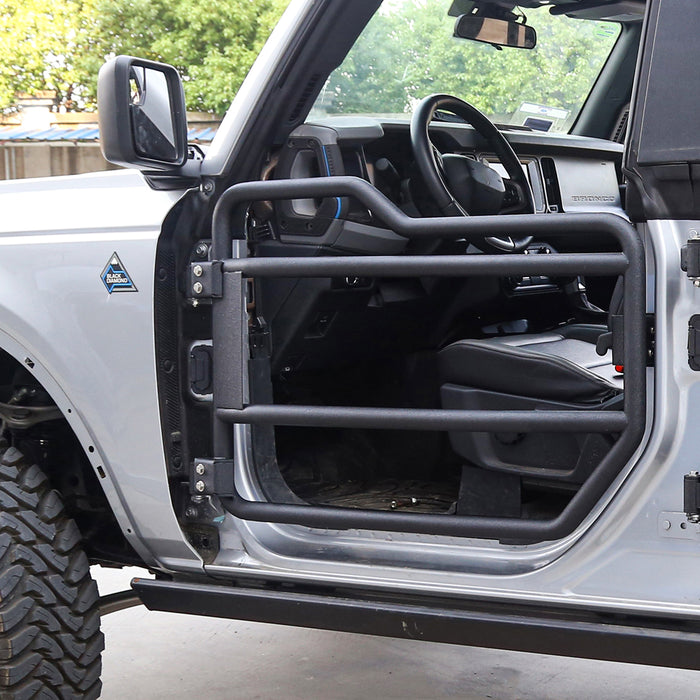 Ford Bronco Carbon Steel Matte Surface Tube Doors for 2021-2024 Ford Bronco 2-Door (2PCS)