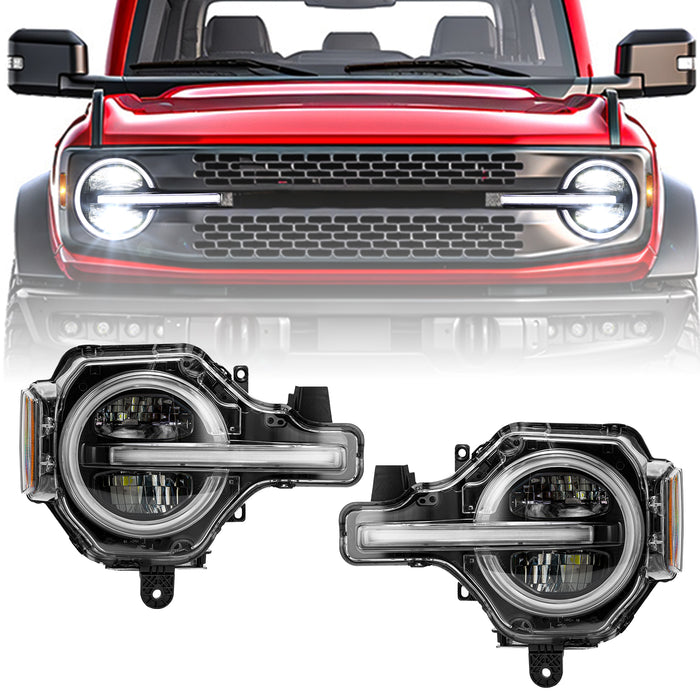 Ford Bronco LED Headlights with DRL and Turn Signals