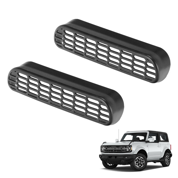 Front Under Seat Vent Cover ABS Deflector for 2021+ Ford Bronco (2pcs)