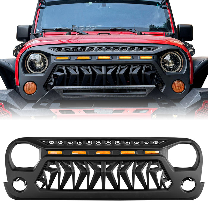 Jeep Renegade Grille with Lights for 2007-2018 Jeep Wrangler JK JKU