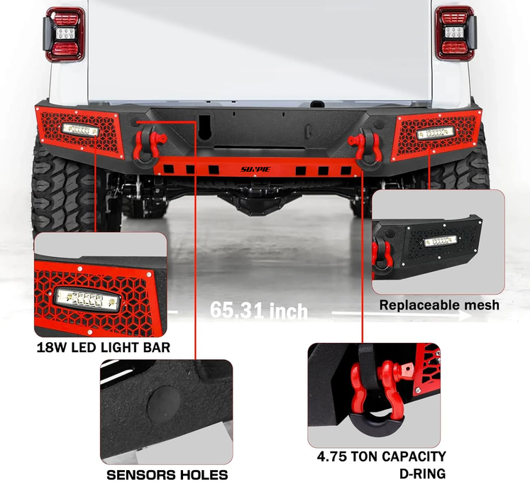 2019+ Jeep Gladiator JT Steel Front and Rear Bumpers with Winch Plate Combo Kits