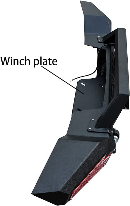 ‘07-’18 Jeep JK/JKU Front & Rear Bumpers with Winch Plate and License Plate Bracket and License Plate Light