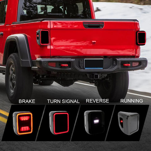 Smoked LED Tail Lights for 2019-2024 Jeep Gladiator JT (Pair)