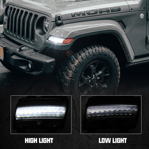 LED Fender Flare Marker Lights for Jeep Wrangler JL/JLU (Not Fit