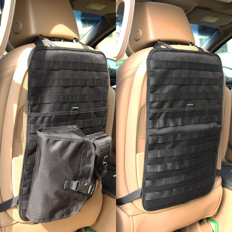 Universal Tactical Seat Cover with MOLLE Storage Bag & EDC Pouches