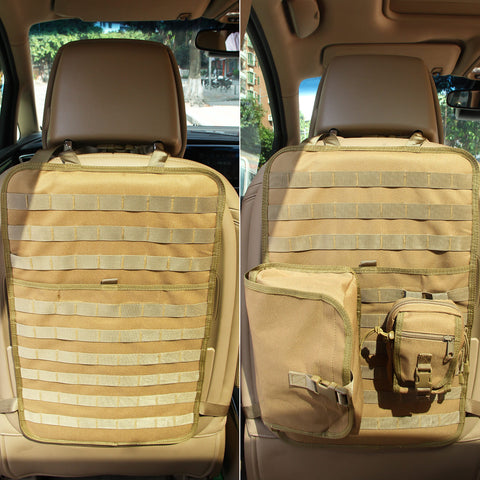 Universal Tactical Seat Cover with MOLLE Storage Bag & EDC Pouches