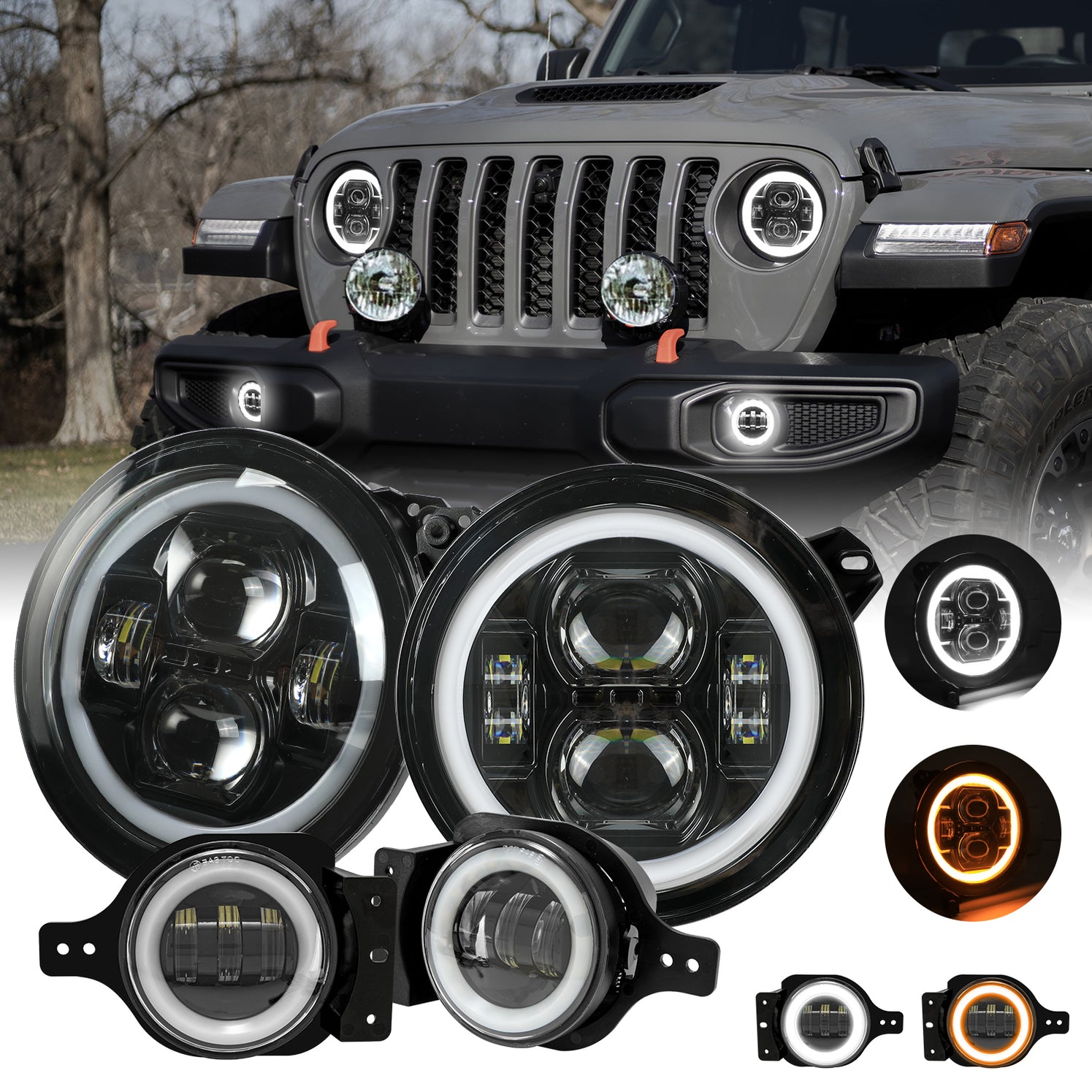 LED Lights & Accessories for Jeep Wrangler and Jeep Gladiator JT