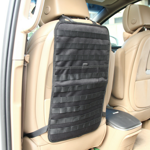 Universal Tactical Seat Cover with MOLLE Storage Bag & EDC Pouches