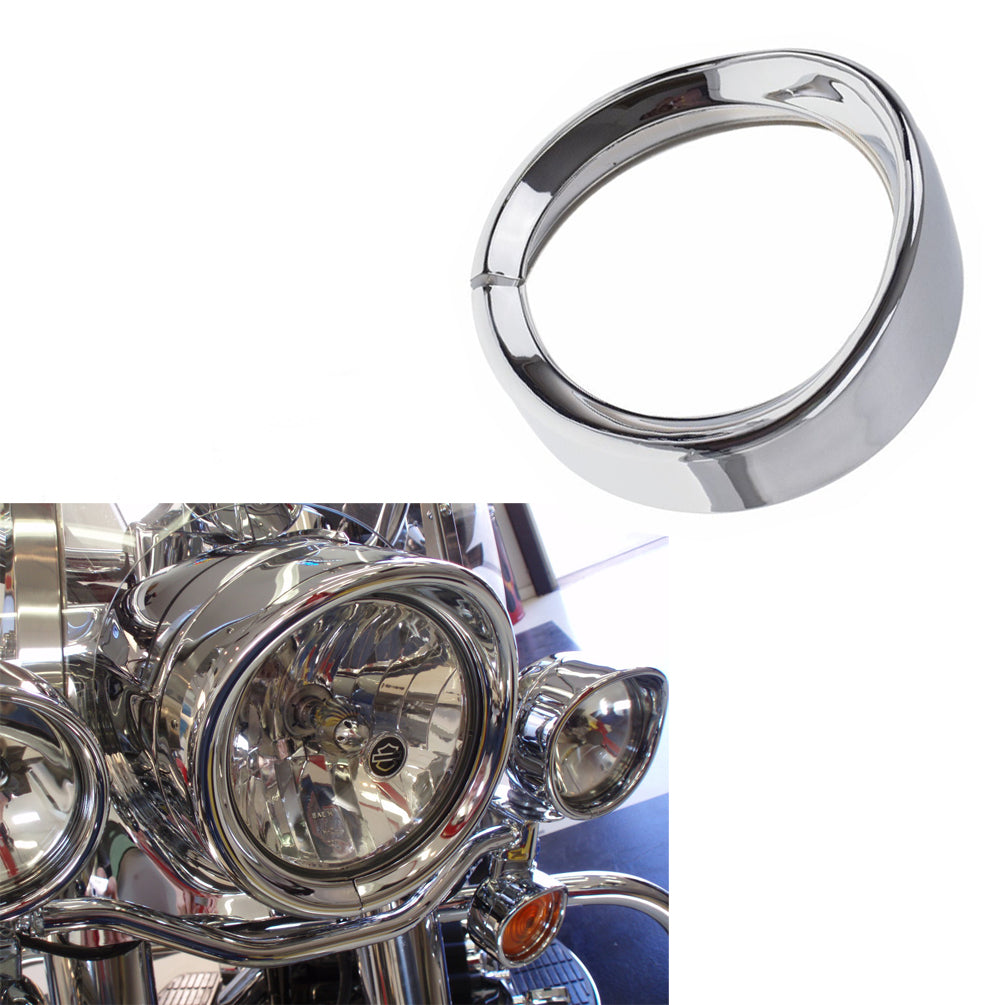 7Inch Harley Headlight Chrome Ring, 7